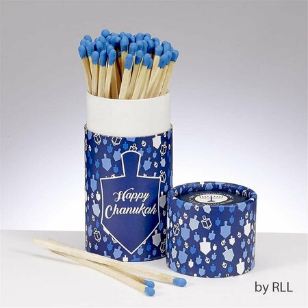 RITE LITE 4.25 in. Chanukah Mosaic Long Matches in Gift Box, 60 Piece C-MATCH-11